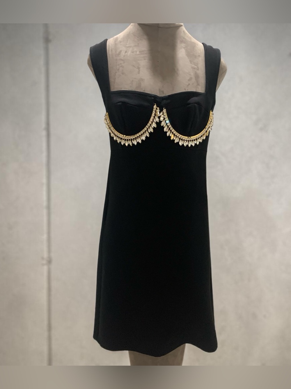 Giambattista Valli Crystal Bustier Sleeveless Mini Dress Size 42